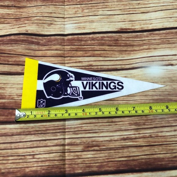 Vintage 1990 NFL Football Mini Felt Pennant 4"x9" - Minnesota Vikings 90's - Picture 3 of 4